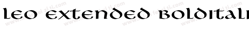 Leo Extended BoldItalic字体转换